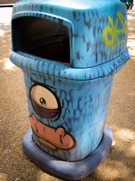 22 Garbage Cans Ideas Garbage Can Street Art Canning