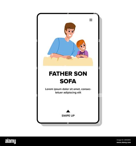 Father Son Sofa Vector Stock Vector Image And Art Alamy