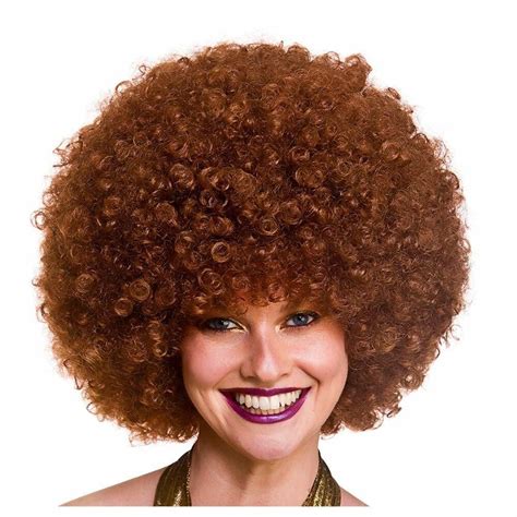 Giant Afro Wig 1970s Disco Hair Retro Fancy Dress Halloween Brown