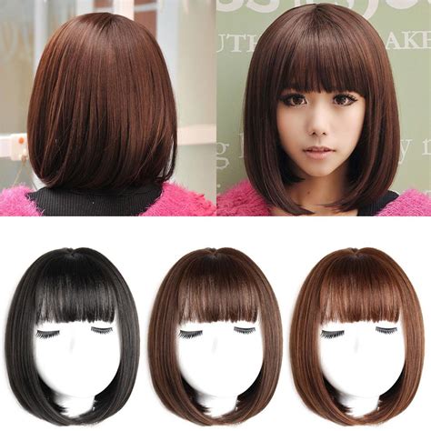 Women Lady Short Straight Hair Full Wigs Cosplay Party Bobo Hair Wig