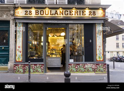 Exterior Of Bakery Boulangerie On Boulevard Beaumarchais In Paris