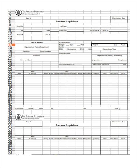 Free 40 Sample Requisition Forms In Excel 3b0