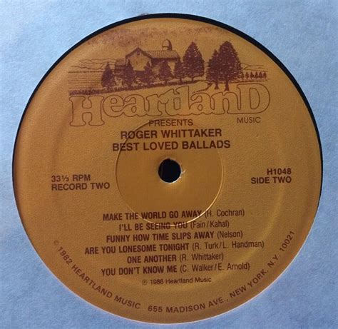 Roger Whittaker Best Loved Ballads 1986heartland Musicdouble Album