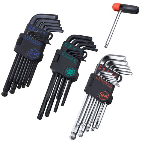 Buy Gs Tools 35 Piece Long Arm Ball End Saemetric Hex Key Allen Wrench