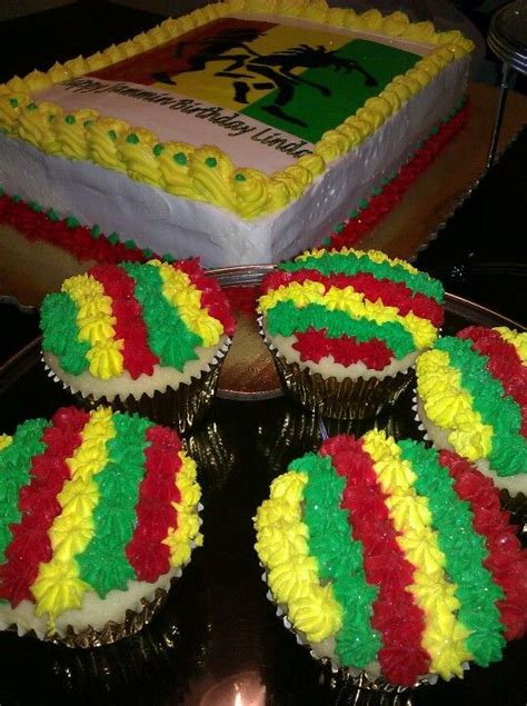 Jamaica Reggae Cake And Cupcakes Jamaican Party Rasta Party Themed Cakes