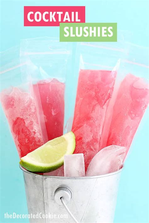 cocktail slushies frozen cosmopolitan cocktails in zipsicle pouches