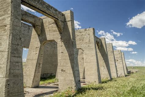 Ruinas De La Planta De La Potasa En Antioch Nebraska Foto De Archivo
