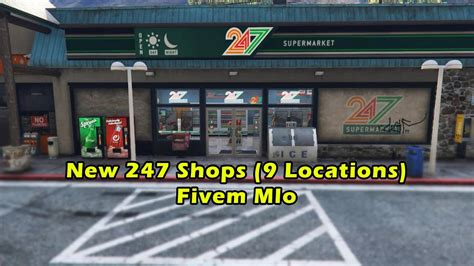 New 247 Shops 9 Locations Fivem Custom Mlo Gta 5 Youtube