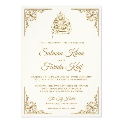 Find & download free graphic resources for islamic ornament. Elegant Cream and Gold Islamic Muslim Wedding Invitation | Zazzle.com (With images) | Muslim ...