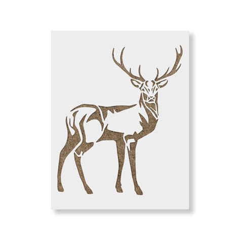 Buy Deer Stencil Reusable Stencils For Painting Mylar Stencil For