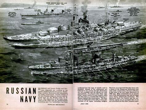 The Soviet Navy Of The Future Depicted By Gh Davis In Popular Mechanics July Depicting A