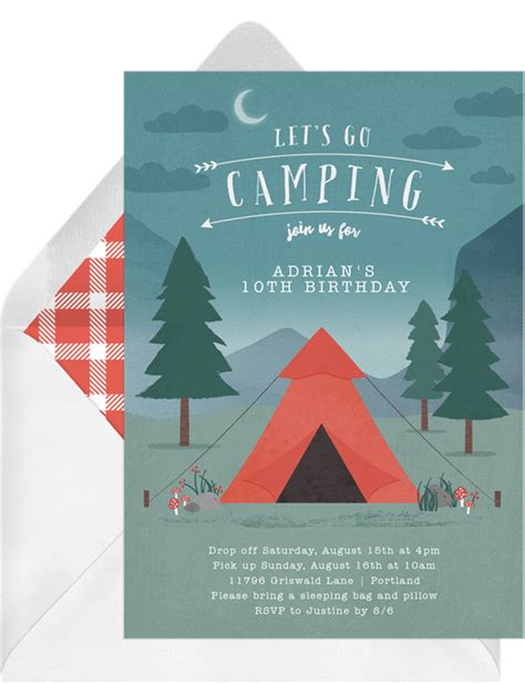 Northwest Camping Invitations | Greenvelope.com