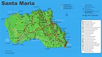 Santa Maria Island Map - Ontheworldmap.com