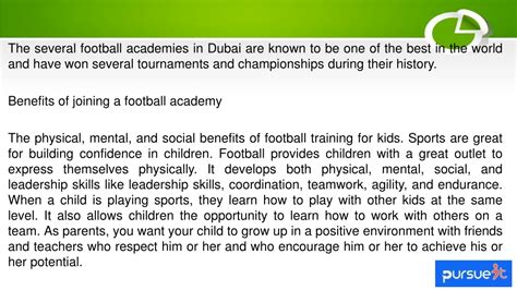 Ppt Football Academies In Dubai Powerpoint Presentation Free
