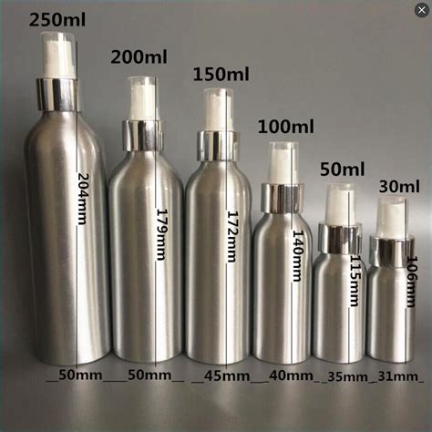 30ml 50ml 100ml 150ml 200ml 250ml Aluminum Bottle Fine Mist Spray