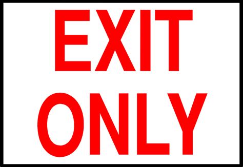 Exit | Free Stock Photo | Illustration of an exit only sign | # 9485