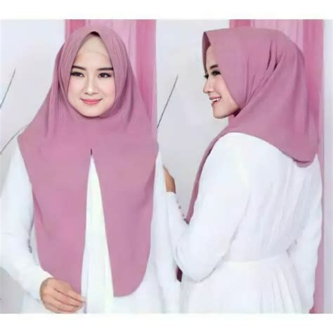 jilbab hijab kerudung instan hoodie polos bubblepop hijab instan kekinian terbaru jilbab model