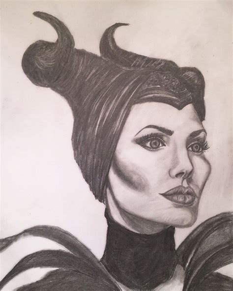 Malecifent 11x14 Graphite As Portrayed By Angelina Jolie Etsy