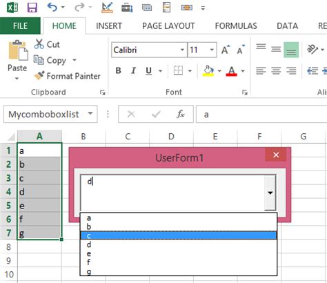 Excel How Do I Populate A Combobox In A Userform With Each Unique Hot Sex Picture