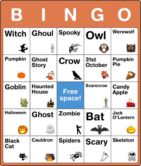 Free Halloween Bingo Cards For Kids No Software Or Signup