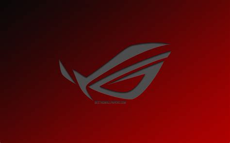 Download Wallpapers ROG Logo Republic Of Gamers Brands Red Black Background Creative Art
