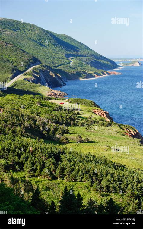 View Of Cabot Trail And Gulf Of St Lawrence Cape Breton Highlands