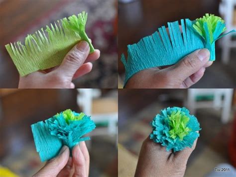 Flowers Made From Crepe Paper Streamers Crafting Papers