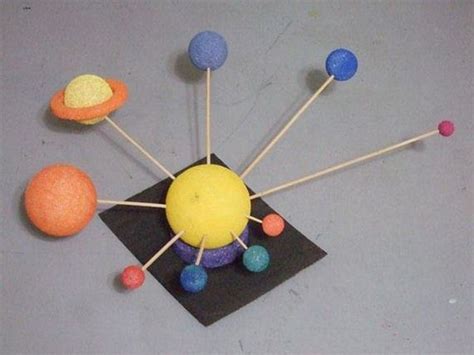 This solar system kit is a model that sits on a motorized base and rotates to mimic the planet's orbits around the sun. Cool DIY Solar System Projects For Kids