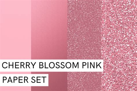 Cherry Blossom Pink Glitter Set Graphic By Fashiontelligent · Creative