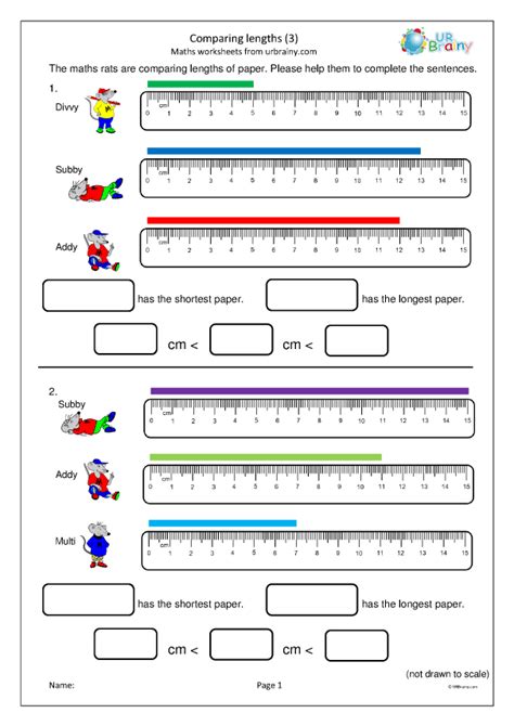 Comparing Lengths 3 Measurement By