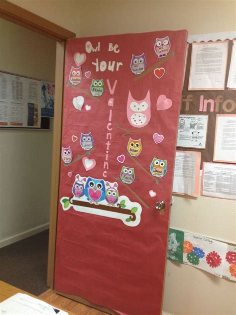 Owl Be Your Valentine Classroom Door Made By Me Valentines Classroom Door Creative