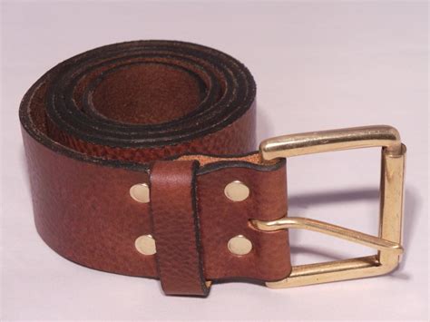 2 Inch Wide Leather Jean Belt For Sale With Solid Brass Etsy
