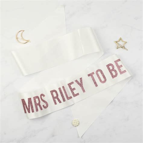 Personalised Bold Rose Gold Glitter Hen Party Sash By Oh Squirrel