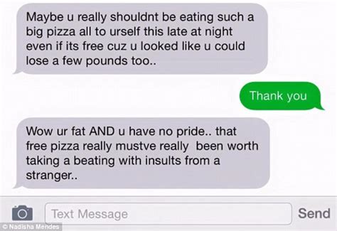 Pizza Pizza Delivery Man Sends Canadian Woman Abusive Messages Daily Mail Online