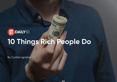 Money Habits 10 Things Rich People Do Businesstoday