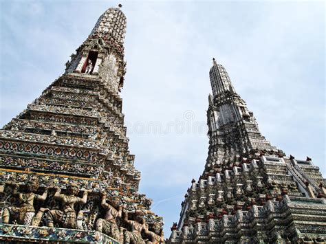 Double Of Pagoda At Wat Arun Bangkok Stock Image Image Of Buddha