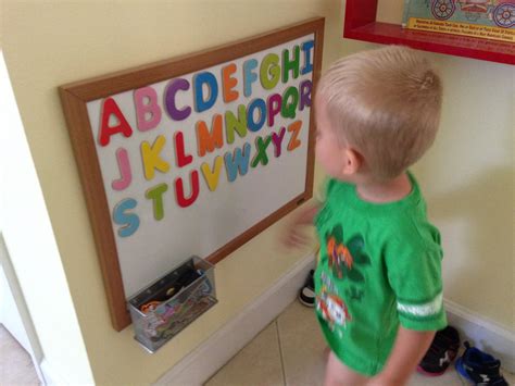 Diy Magnetic Alphabet Board For Your Toddler Dad The Mom