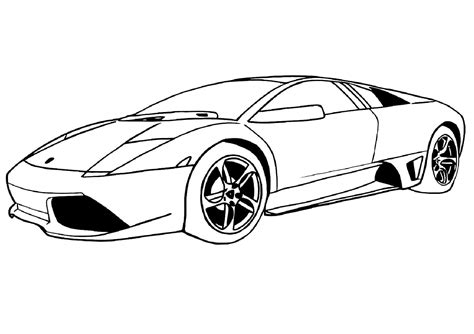 Basit Lamborghini Para Colorear Imprimir E Dibujar Coloringonlycom