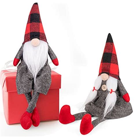 D Fantix Mr And Mrs Christmas Gnomes Plush Set Of 2 Handmade Swedish