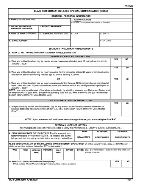 Dd Form 2860 Fill Out And Sign Printable Pdf Template Airslate Signnow