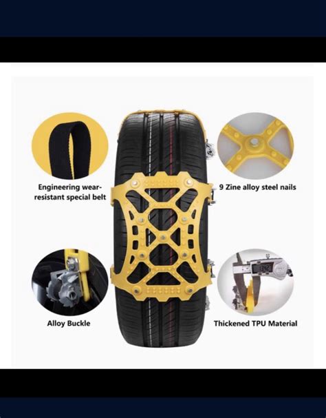 12pcs 4wd Emergency Adjustable Anti Skid Tire Snow Chains For Carssuv