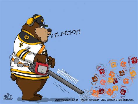 Mike Spicer Cartoonistillustrator October 2011 Bruins Hockey