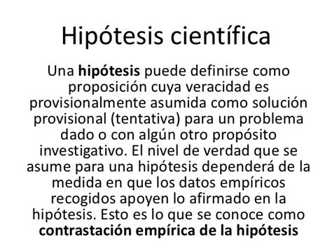 Hipótesis Científica