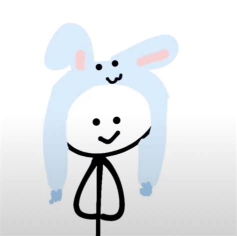 Bunny Hat In 2021 Stick Figure Drawing Funny Doodles Cute Cartoon