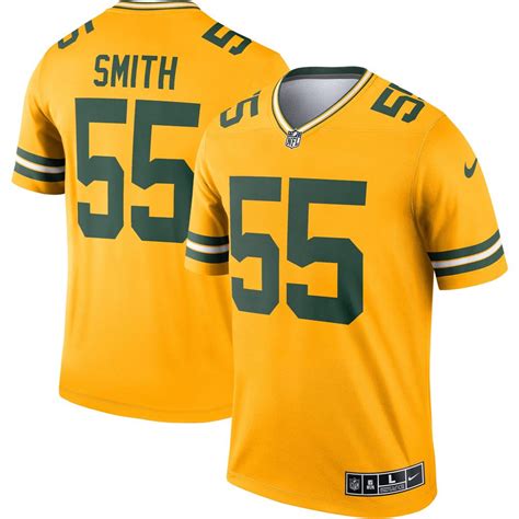 Mens Zadarius Smith Green Bay Packers Inverted Legend Jersey Gold