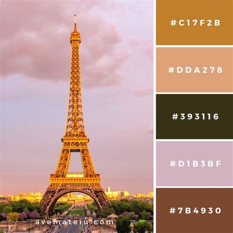 Eiffel Tower Color Palette 17 Ave Mateiu Urban Color Palette