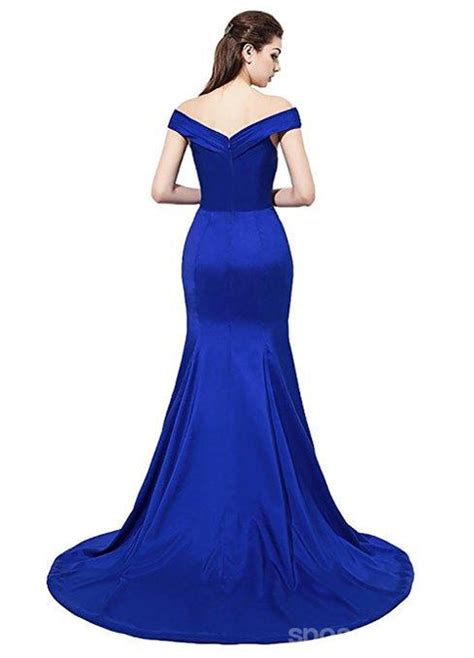 popular royal blue off shoulder mermaid long evening prom dresses 176 sposadresses