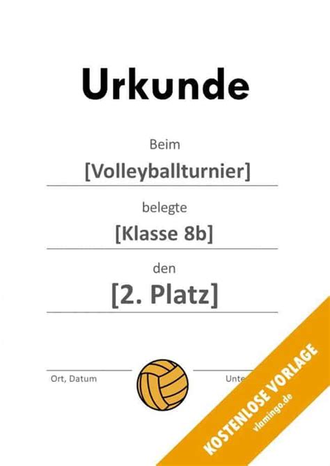 Was ist eine urkunde im sinne des gesetzes? 12 kostenlose Urkunden-Vorlagen für Volleyball-Turniere ...