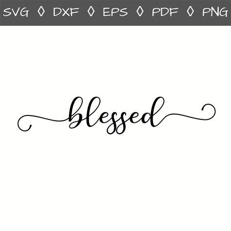 Blessed Script Font Svg Blessed Farmhouse Sign Svg Blessed Etsy