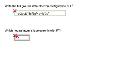 Excited state electron configuration : Solved: Write The Full Ground State Electron Configuration ...